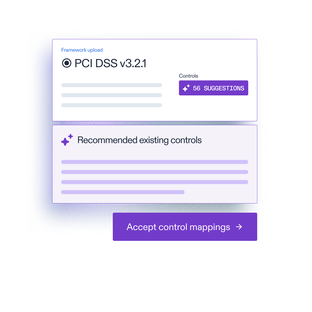 AuditBoard AI automatically recommending exisiting control mappings
